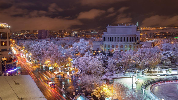 Armenia winter tourism in Yerevan